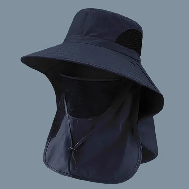 UV Protection Bucket Hat with Neck Flap – Outdoor Fishing & Hiking Cap