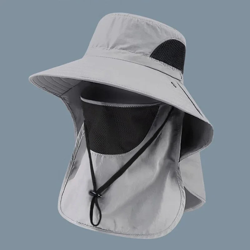 UV Protection Bucket Hat with Neck Flap – Outdoor Fishing & Hiking Cap