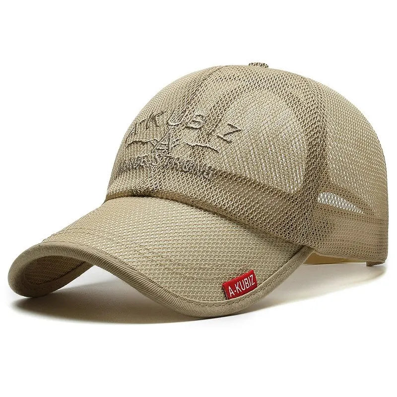 Embroidered Mesh Baseball Cap – Sun Protection Visor Hat for Men & Women