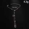 Summer New Rhinestone Flower Hand Back Bracelet Wedding Jewelry for Women Crystal Geometric Finger Bracelet Party Jewelry Gift