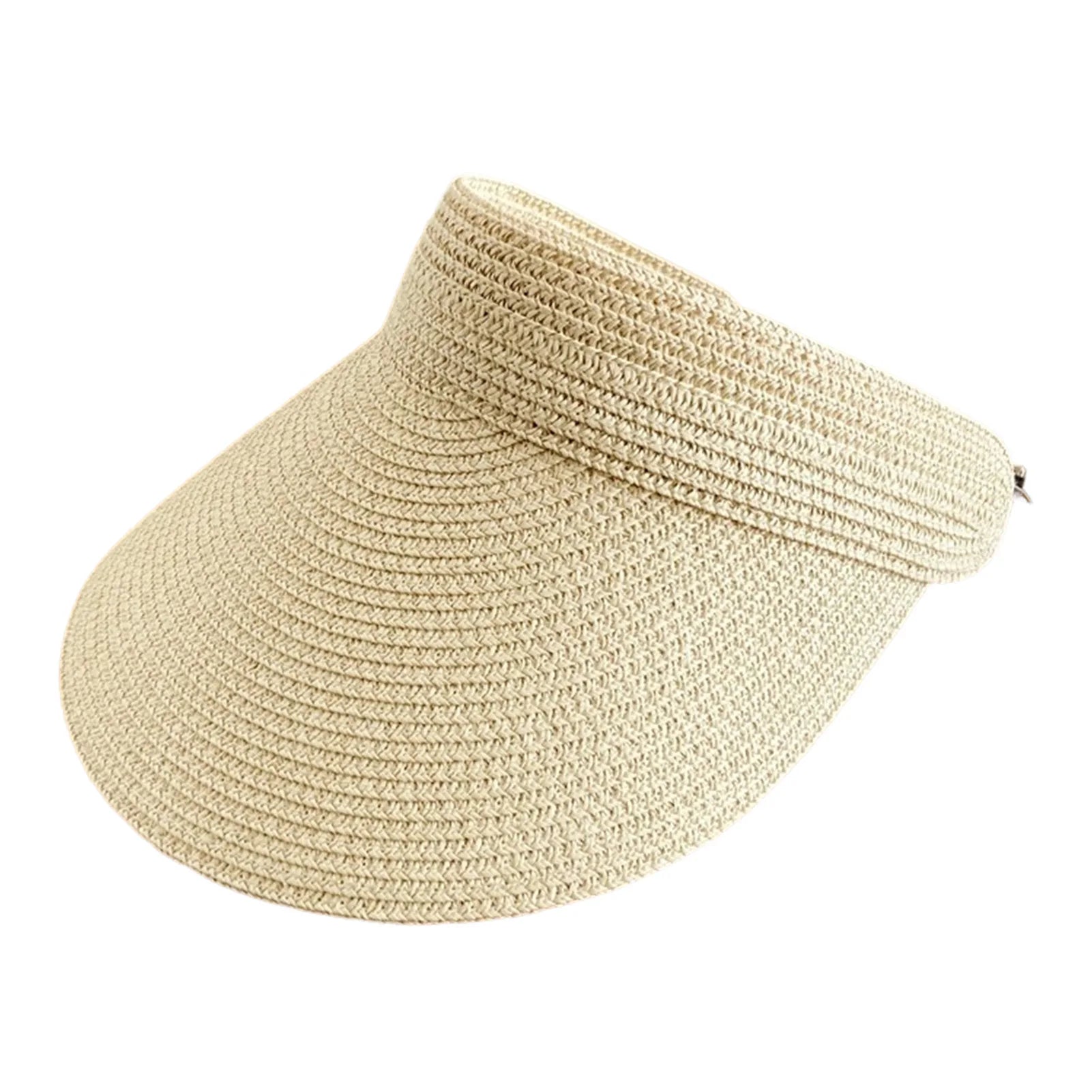 Foldable Wide Brim Straw Hat for Women – Hollow Top Beach & Travel Hat