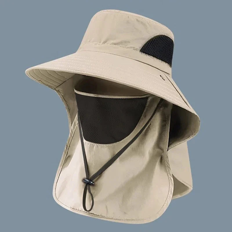 UV Protection Bucket Hat with Neck Flap – Outdoor Fishing & Hiking Cap